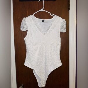 SHEIN White Lace Bodysuit
